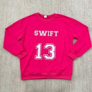 3 for $6 Varsity Graphic Crewneck Pink Sweatshirt S